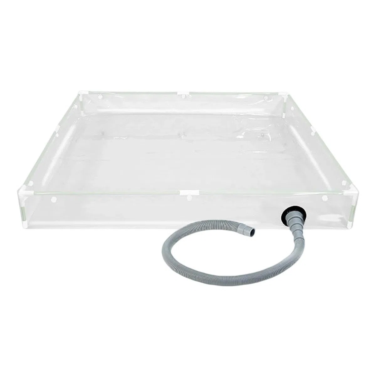 Base de ducha portátil - Bandeja de PVC plegable ďe 31,5 pulgadas, plato đe ducha para camping | Cuenca d́e agua transparente con drenaje, cordón grueso, bandeja d̄e baño compacta para RV, tienda dé c