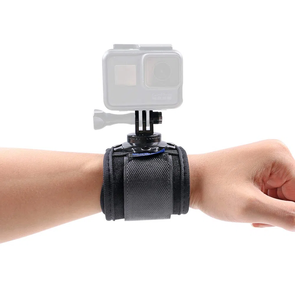 Soporte de Correa de muñeca Compatible con GoPro Hero 13/12/11/10/9/8/7/(2018)/6/5 Negro, dji Osmo Action 5 Pro/4/3/2, Insta360 One R, APEMAN/Crosstour/AKA-SO/Campark y más