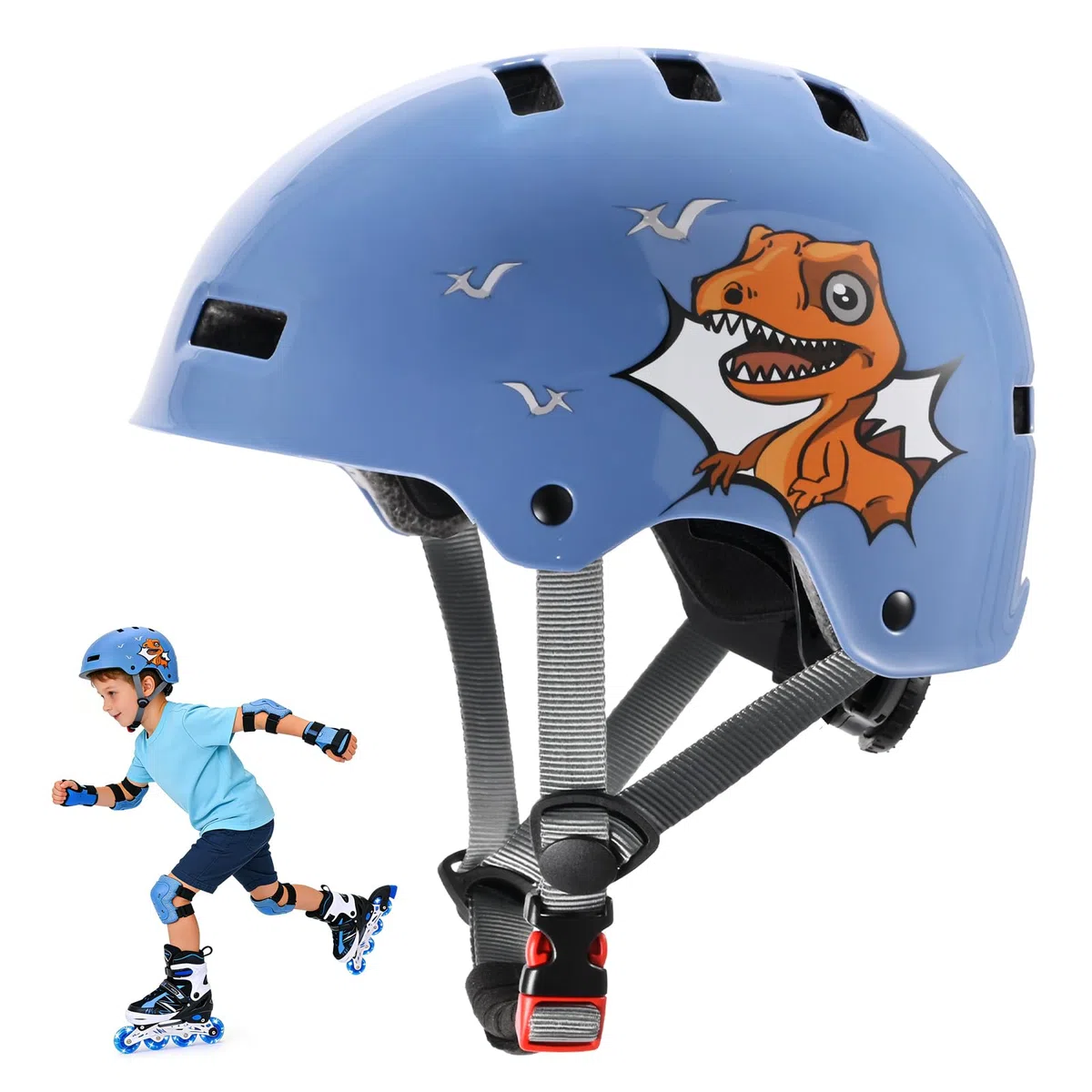 Casco Ajustable para niños y niñas y Adolescentes, Casco Bicicleta Bici niño Casco Protector para monopatín, Bicicleta, Patinete, Patines en línea y Ciclismo