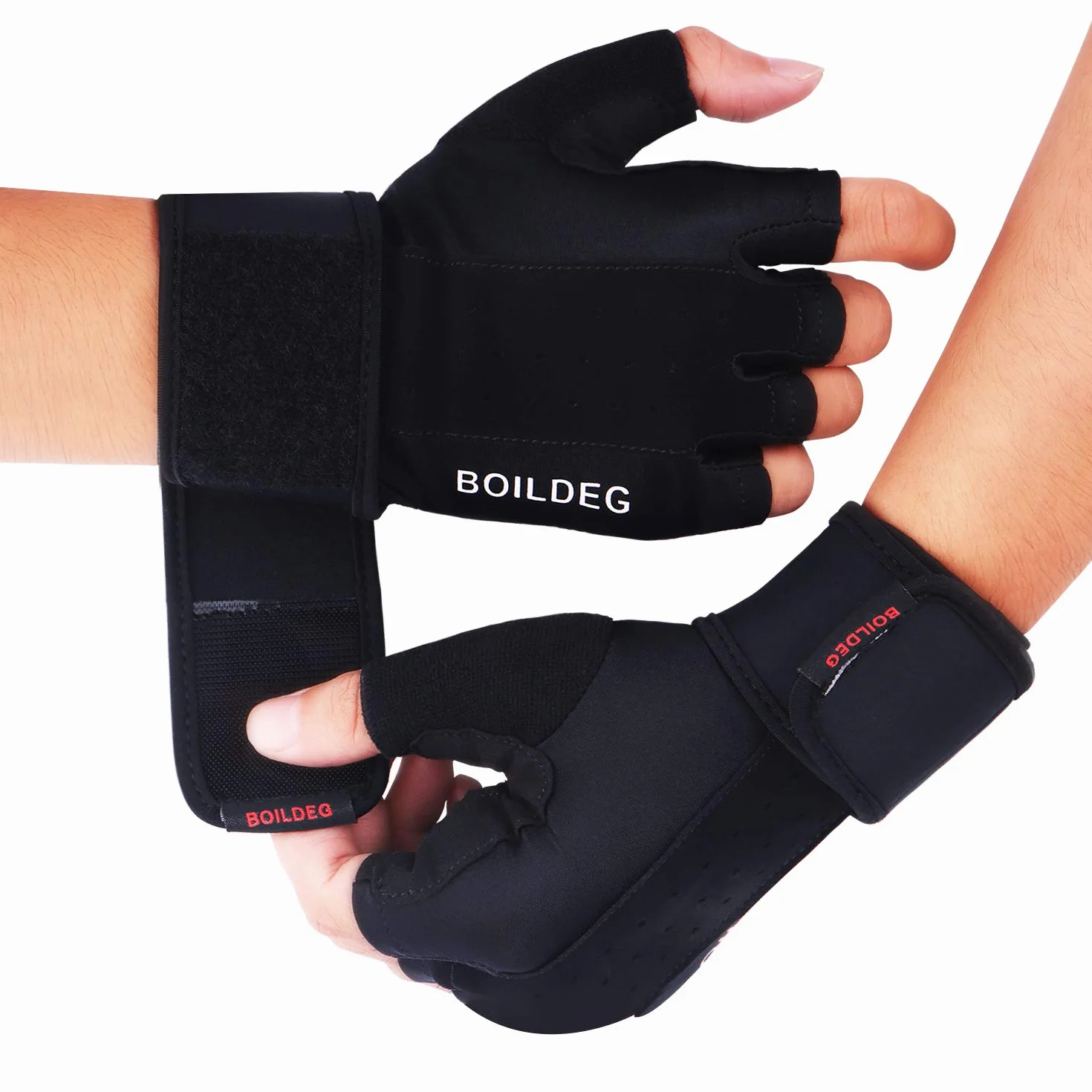 Guantes Gimnasio Hombre Mujer,Guantes Pesas Gym Guantes Fitness Transpirable con Protección Completa de Muñeca y Palma para Crossfit Levantamiento de Pesas Musculación