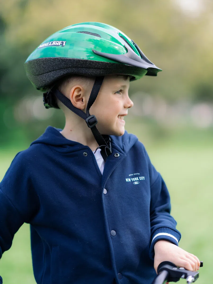 Minecraft Casco de Bicicleta para niños 3+, Verde, Talla única