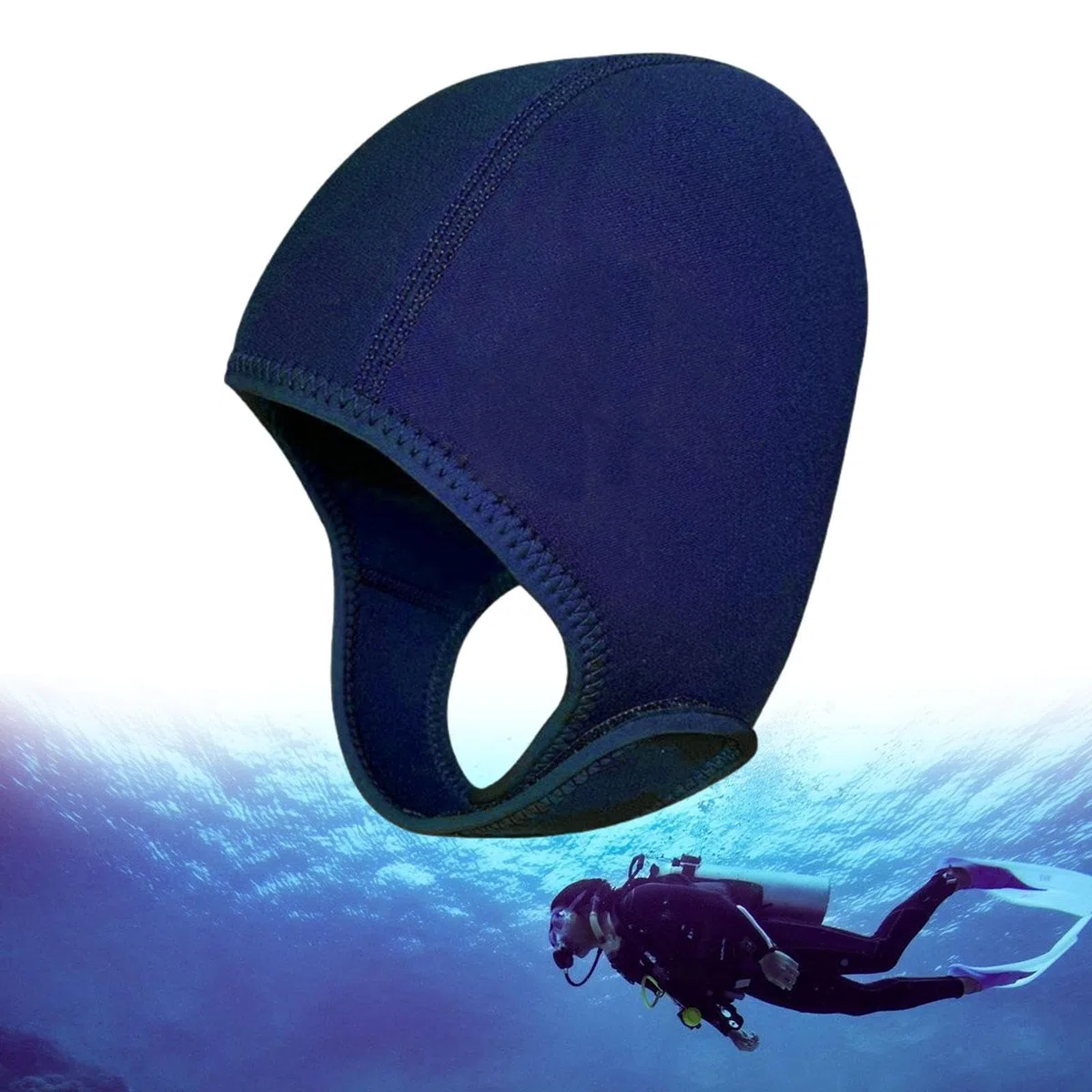 Cubierta para Cabeza de Buceo, Gorro de Surf, Gorro de Neopreno de 3mm, Gorro de Surf, Casco para Deportes Acuáticos, Rafting, Kayak, Piragüismo