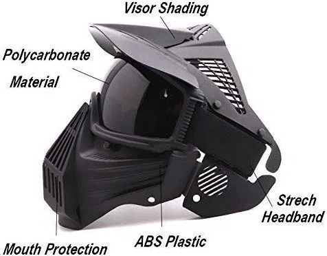Máscara táctica de Airsoft, máscara Facial Completa con Gafas tácticas, Juego de Supervivencia de Halloween CS, Tiro, Caza, máscara de Juego de Roles