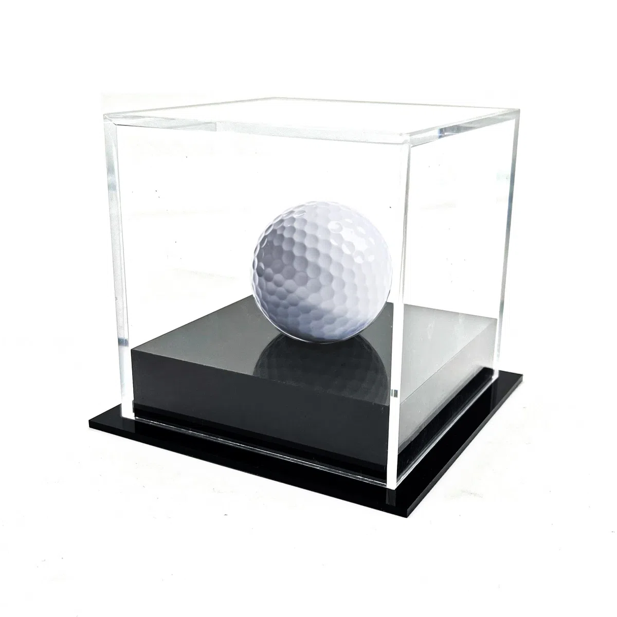 Clear Acrylic Golf Ball Display Case, Golf Ball Showcase for Hole in One Ball, Dust Protection Transparent Storage Box for Souvenir Golfball