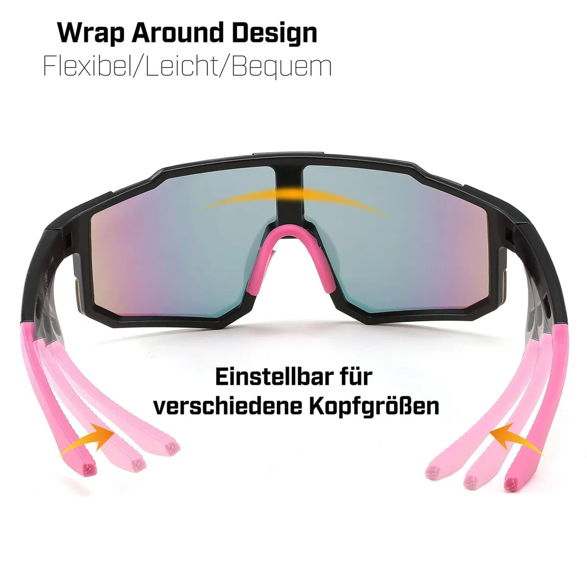 FEISEDY Gafas de Sol Deportivas para Hombre y Mujer Gafas de Ciclismo Gafas de Espejo Gafas Deportivas para MTB Carreras Correr Enduro con Protección UV400 B2388