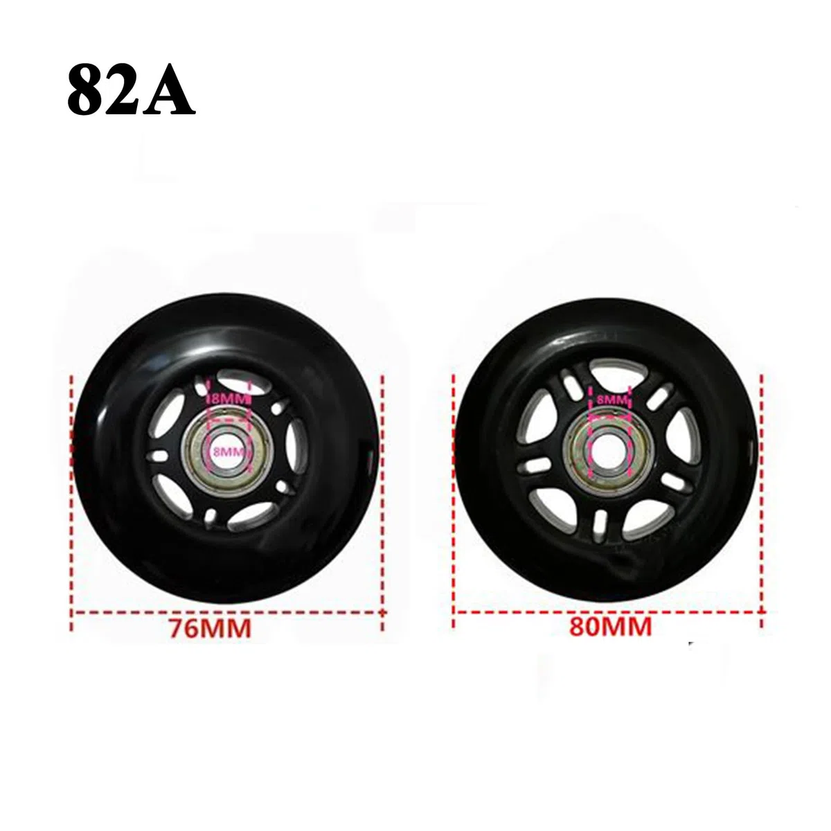 8 Paquete De Ruedas De Skate En Línea 82A con Rodamientos (Varias Opciones De Tamaño Disponibles), Destinadas Al Reemplazo De Ruedas De Patines, Ruedas De Patines,70mm