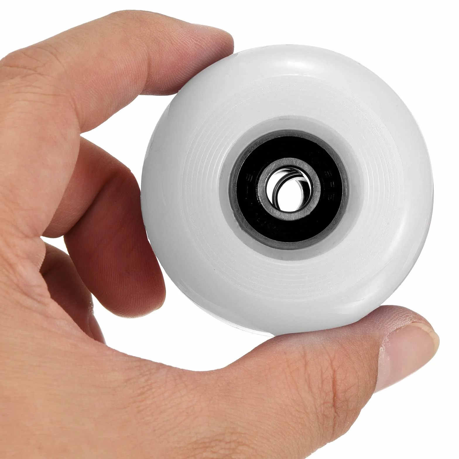 PATIKIL 54mm Patineta Rueda con Rodamientos ABEC-9, 4 Paquetes Calle Ruedas para Patinetas Crucero Rueda Repuesto 85A, Blanco