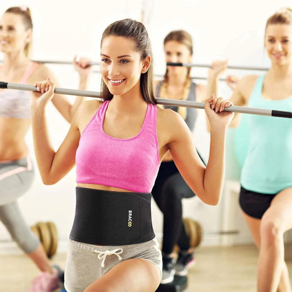 BRACOO Faja Reductora Hombre y Mujer Adelgazante – Cinturón Deportivo de Neopreno con Efecto Sauna para Sudar Más y Quemar Calorías, SE22