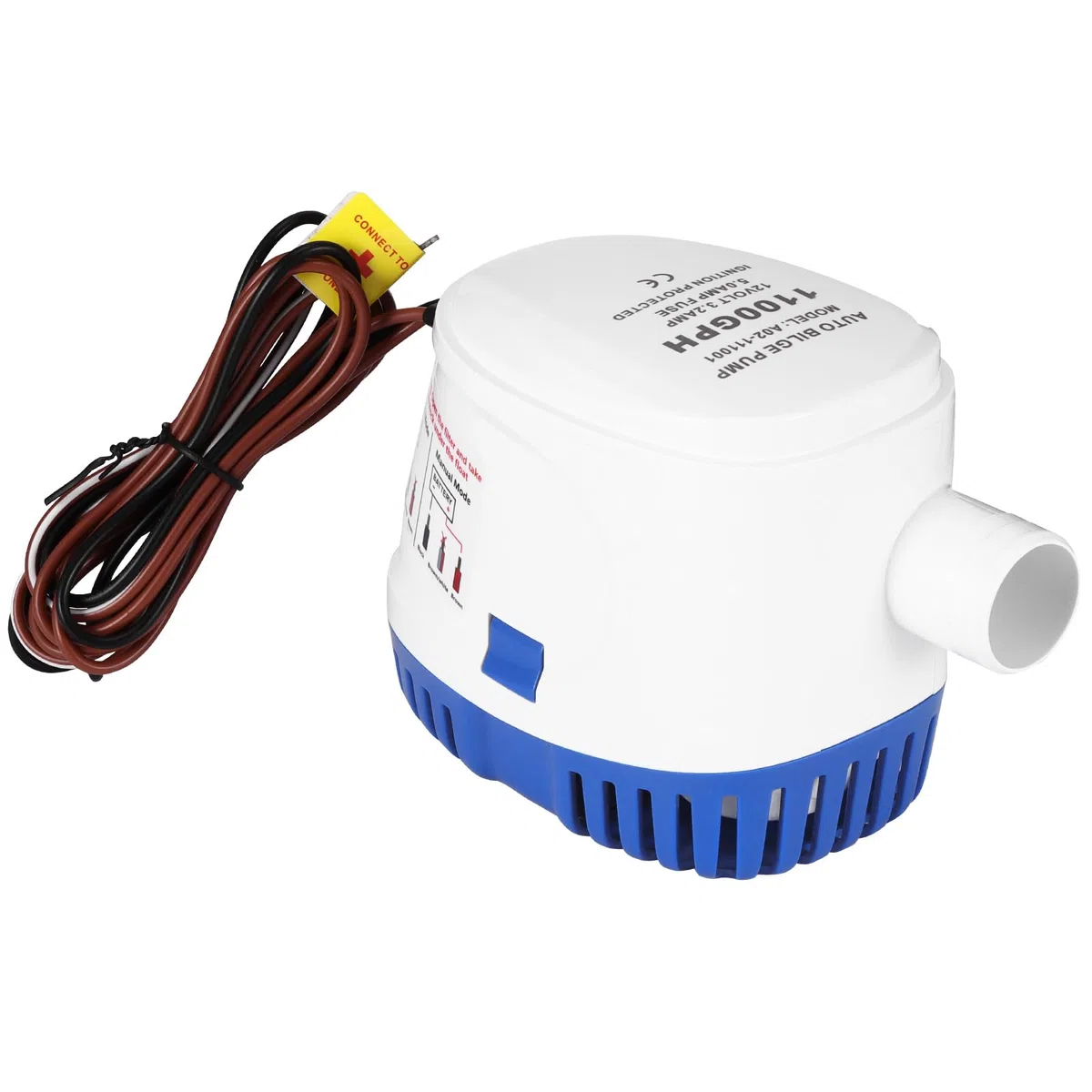 OurLeeme Bombas de Achique, 12V 1100GPH Automática Bomba de Agua y de Líquido Bomba para Sumergible Auto Barcos Estanques Piscinas