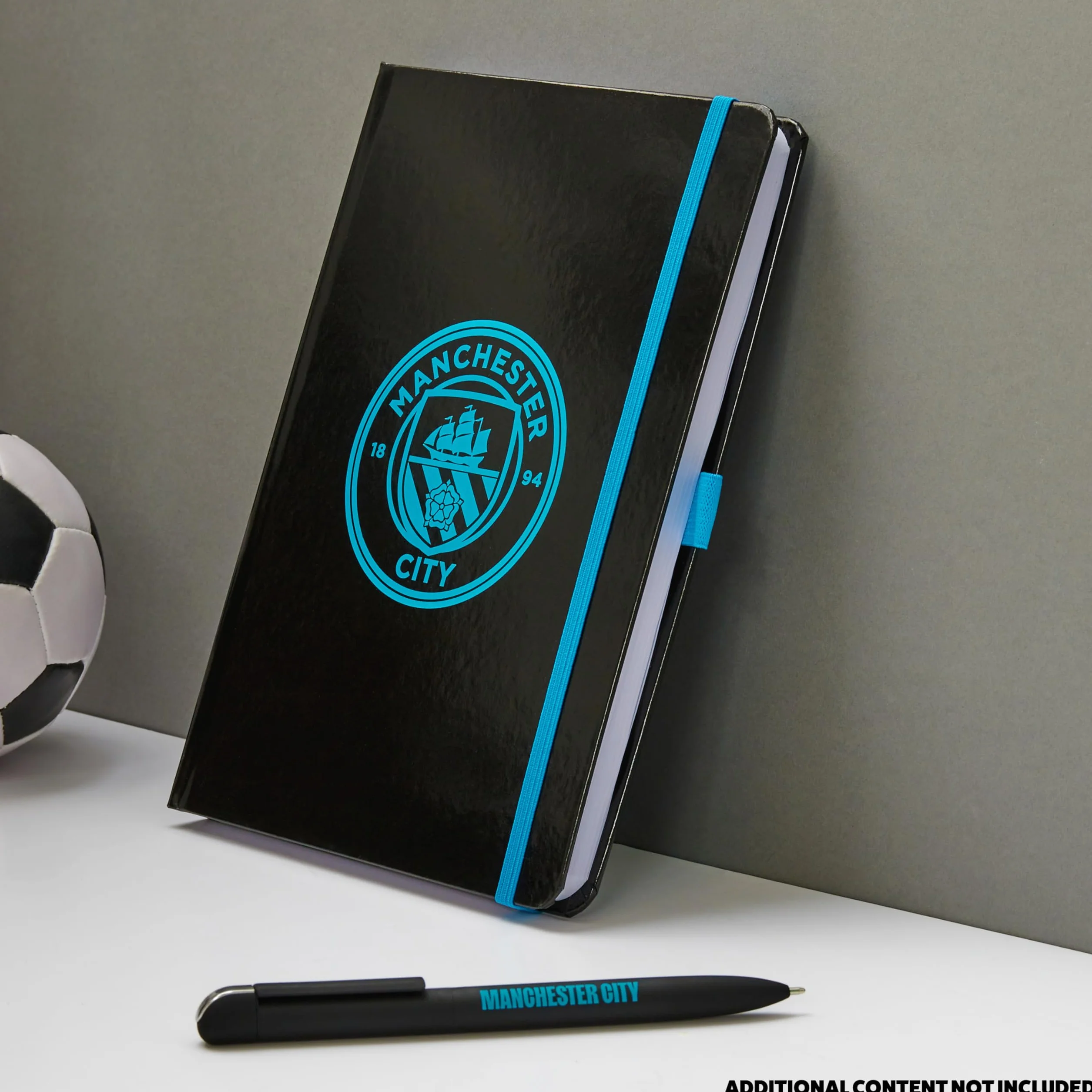 Manchester City F.C. Supporters' Gear Stationery Set A4 cuaderno y bolígrafo, regalos