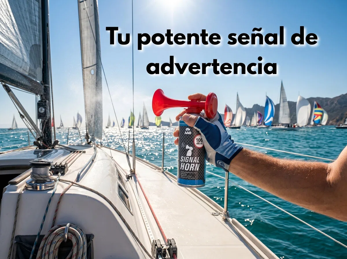 AABCOOLING 1X Signal Horn 106 dB(A)- hasta 120 señales, para el Campeonato Europeo de Europa, Fanfarria de Gas Muy Fuerte, Bocina Aire Comprimido, Trompeta Bocina, Trompetas de Futbol