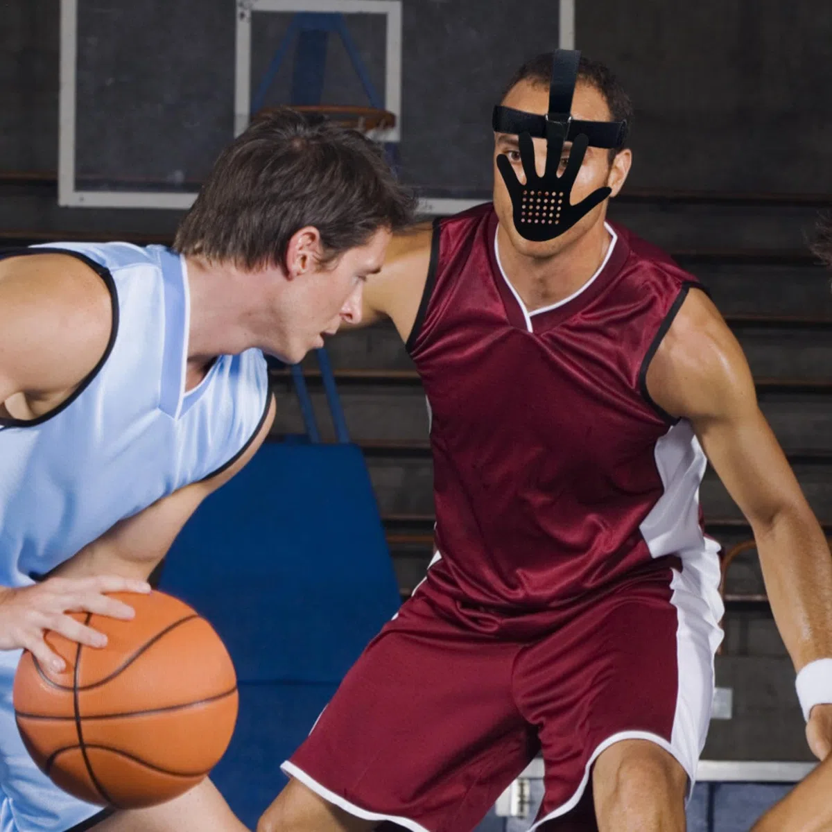 Máscara de Baloncesto, máscara Facial de Baloncesto, Protector Facial Deportivo, máscara defensiva de Baloncesto, máscara de Entrenamiento de Disparos Que bloquea los Ojos, Equipo de Entrenamiento de