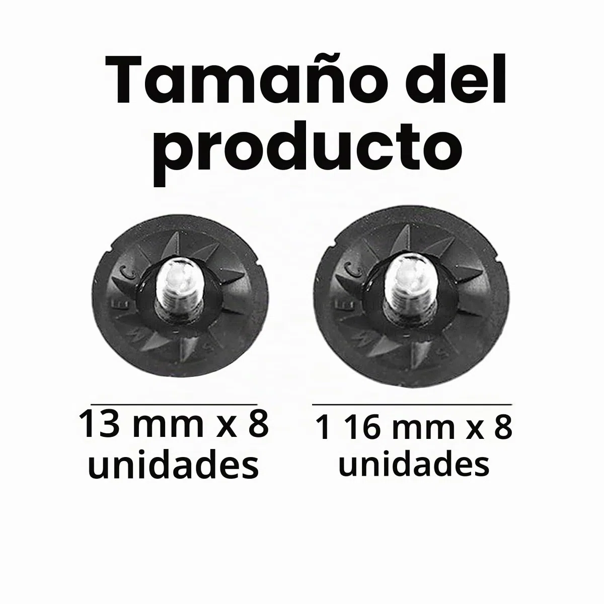 16 Piezas de Tacos de fútbol de Repuesto, Tacos de Nailon, Tacos con Cabeza de Metal, Tacos de fútbol Antideslizantes, 13 mm y 16 mm, Ancho de Tornillo 5 mm.