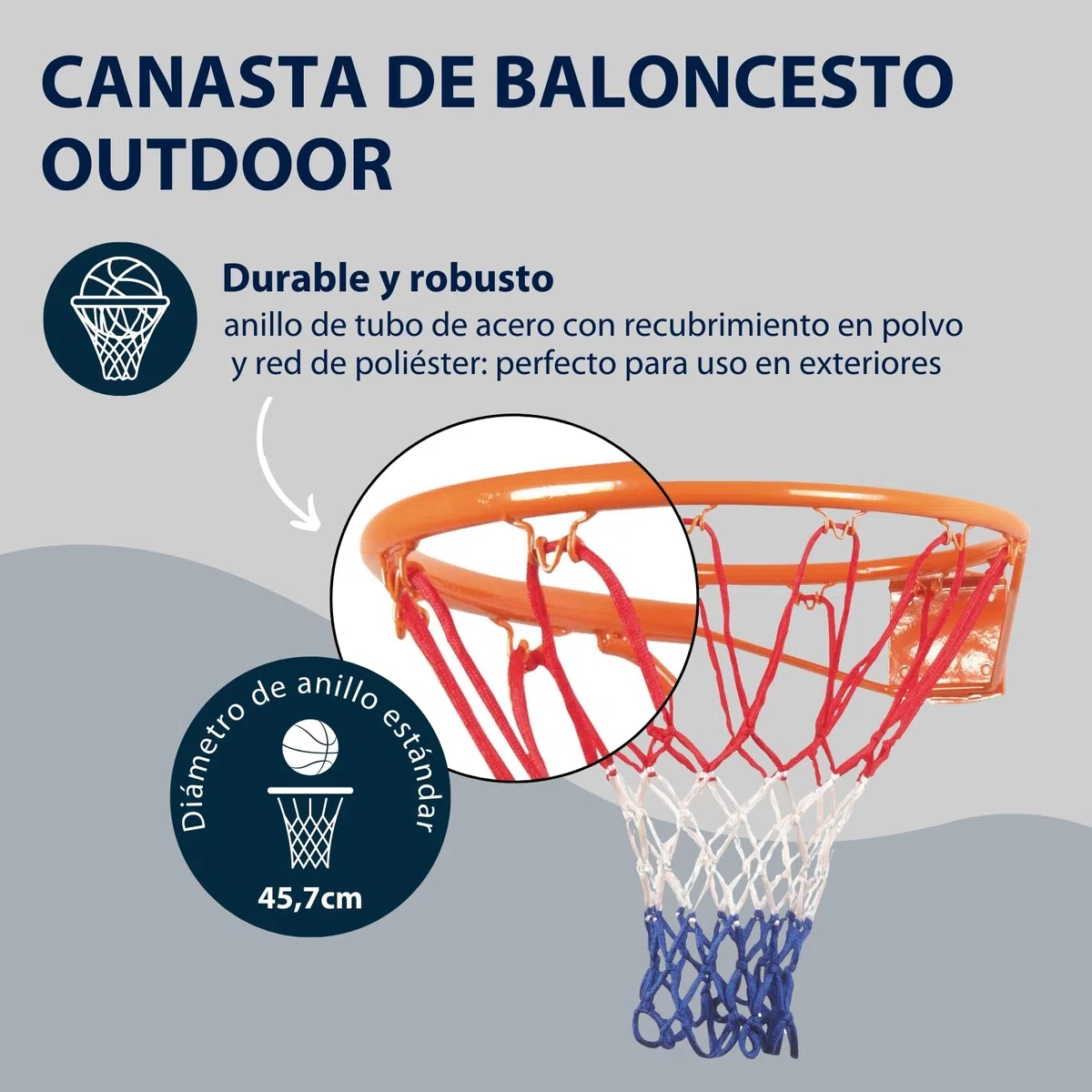 Hudora Outdoor Basketball Korb mit Netz