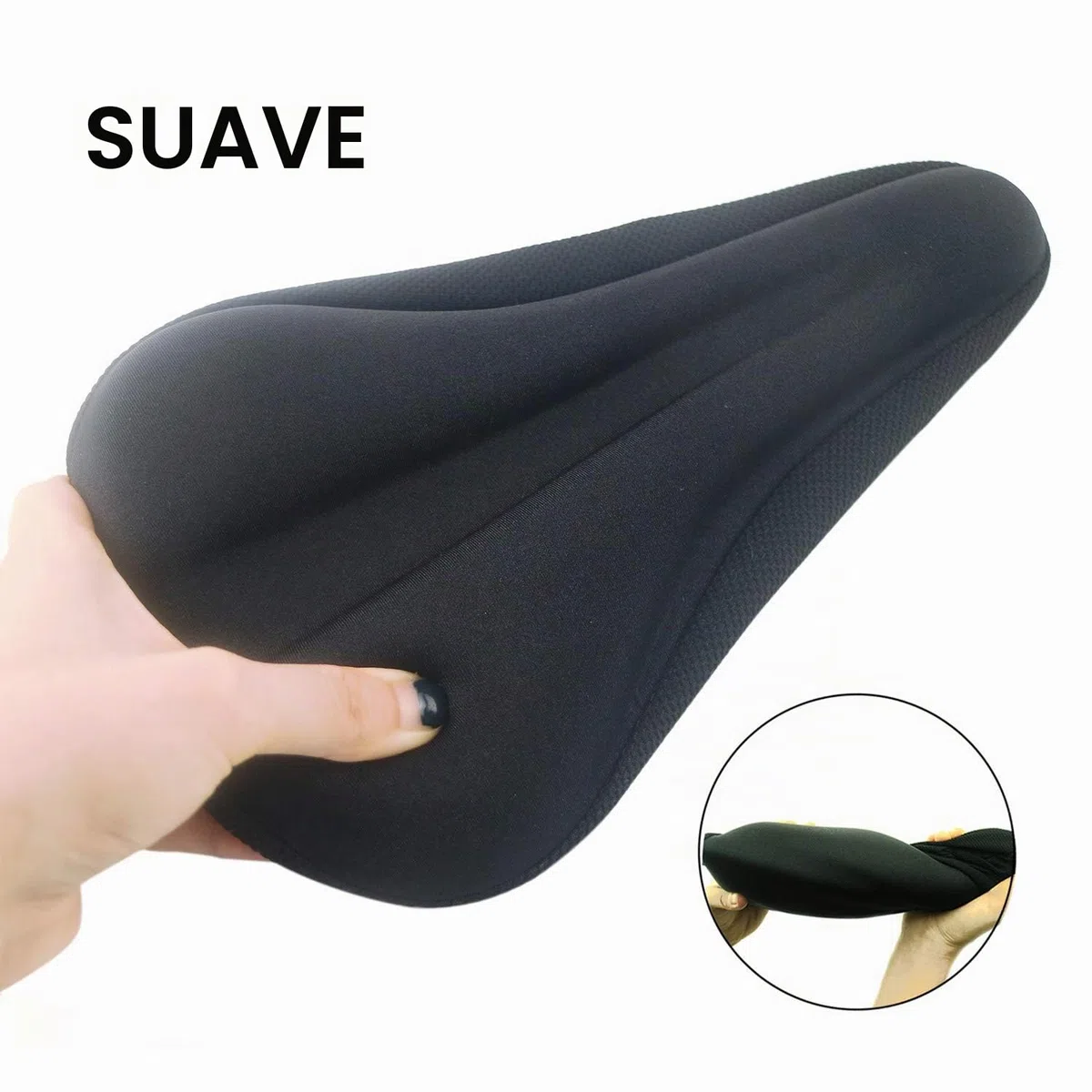 Funda de gel para asiento de bicicleta de 10.5 x 6.3 pulgadas, acolchada, tradicional, pequeña, para bicicleta de carretera, montaña, ciudad, ciclismo, gran ayuda en las llagas del sillín