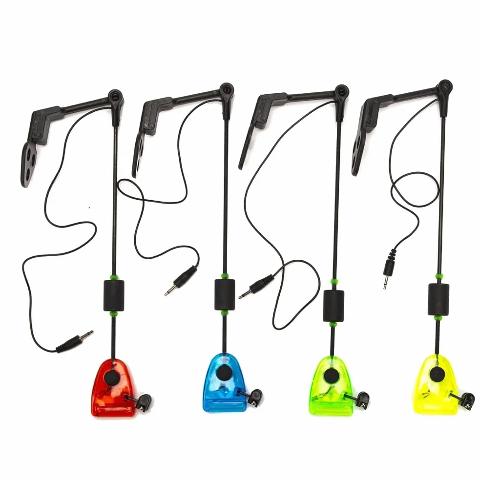 Juego de 4 señaladores de pesca en una con cremallera, LED para pesca de carpas