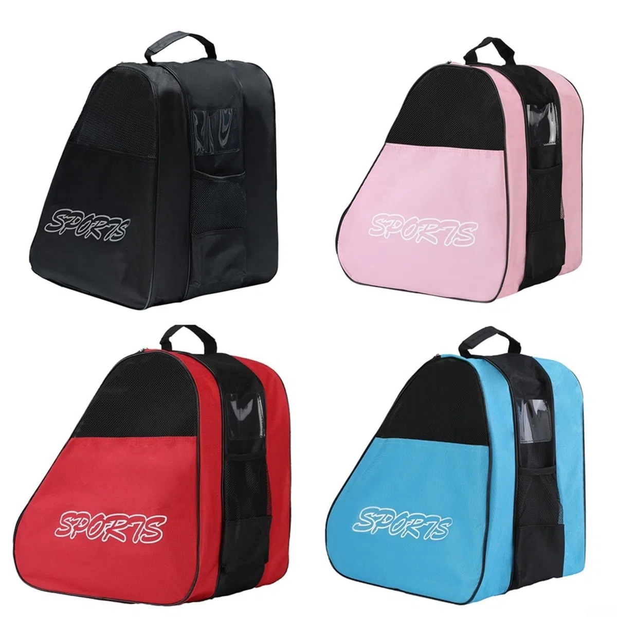 Bolsa de patinaje, bolsa de transporte para patinaje, bolsa de patinaje sobre hielo con correa de hombro ajustable para niños, hombres, mujeres y adultos