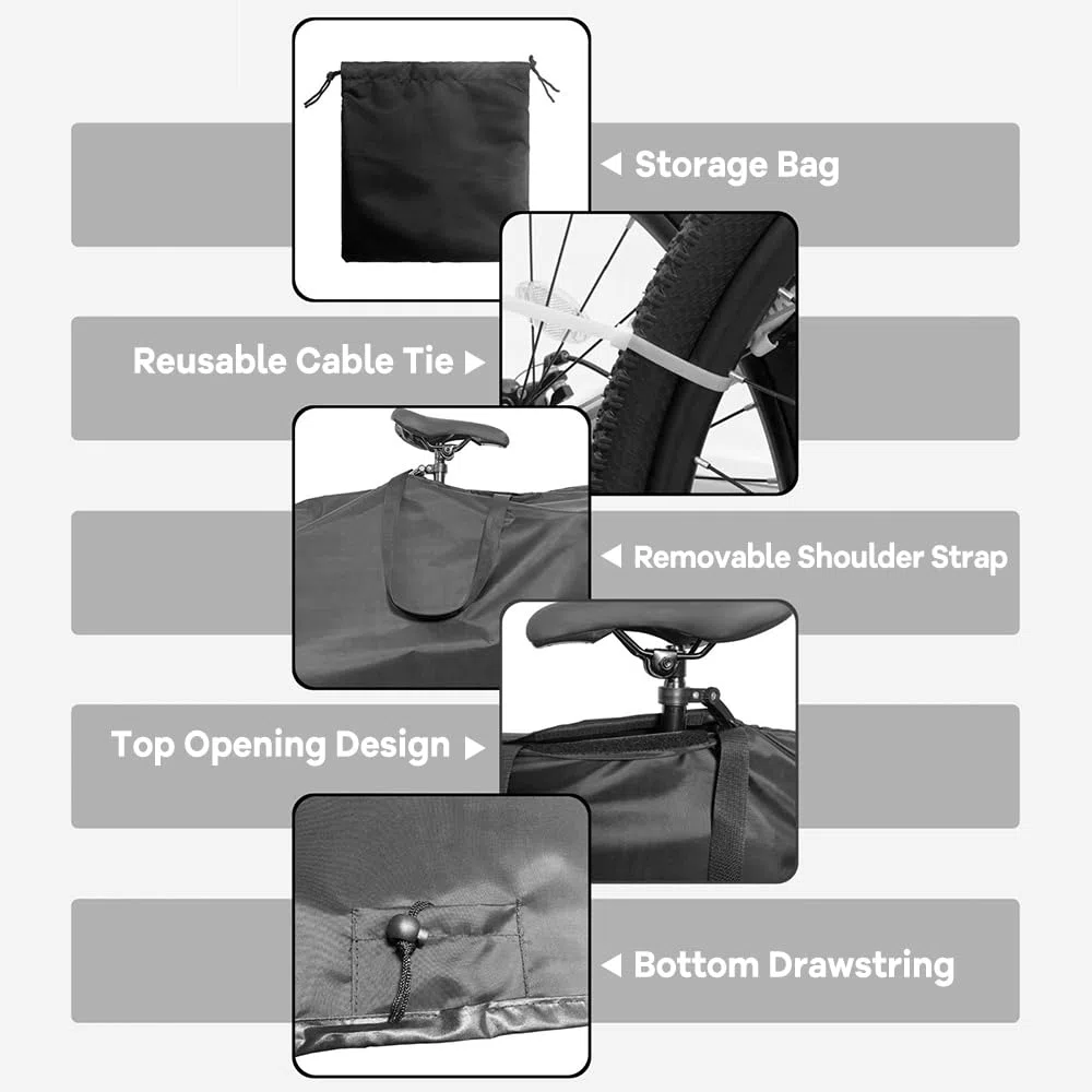 Kavolet Bolsa de transporte para bicicleta, bolsa de viaje impermeable, portátil, transporte, tela Oxford, funda protectora para bicicletas plegables