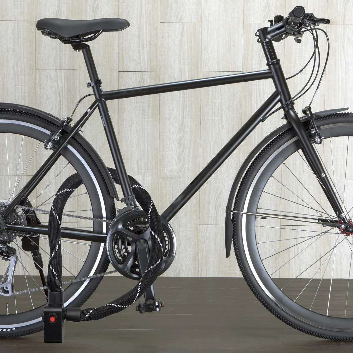 Candado de Seguridad para Bicicleta con Alarma, 2 Llaves de Seguridad, Cadena de Bloqueo de 900 mm