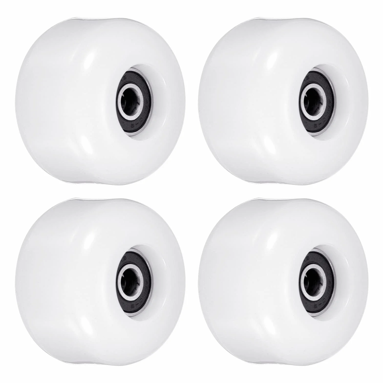 PATIKIL 54mm Patineta Rueda con Rodamientos ABEC-9, 4 Paquetes Calle Ruedas para Patinetas Crucero Rueda Repuesto 85A, Blanco