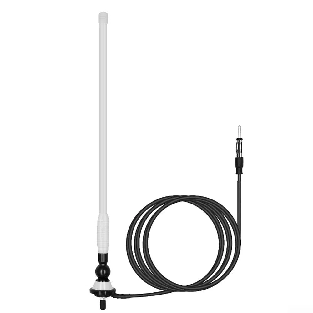 Antena AM FM de grado marino de 35 cm para coche, barco, caravana, yate con conector, fácil instalación