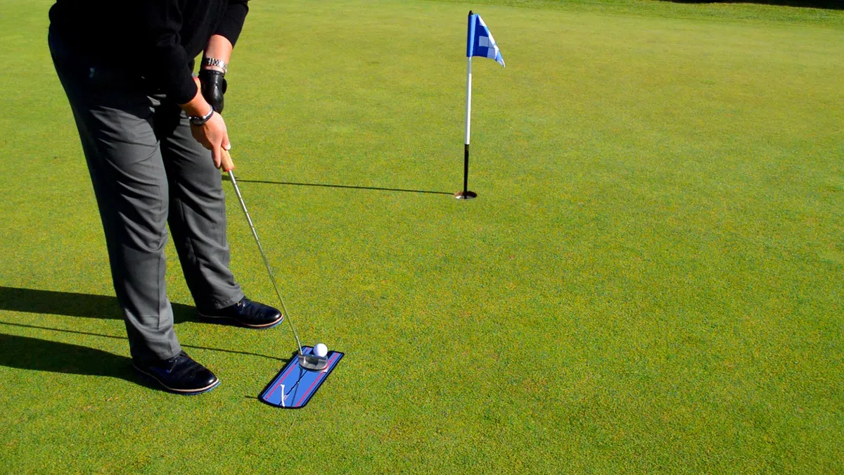 PGA TOUR - Espejo para Putts de Golf, 4 Vistas Azul