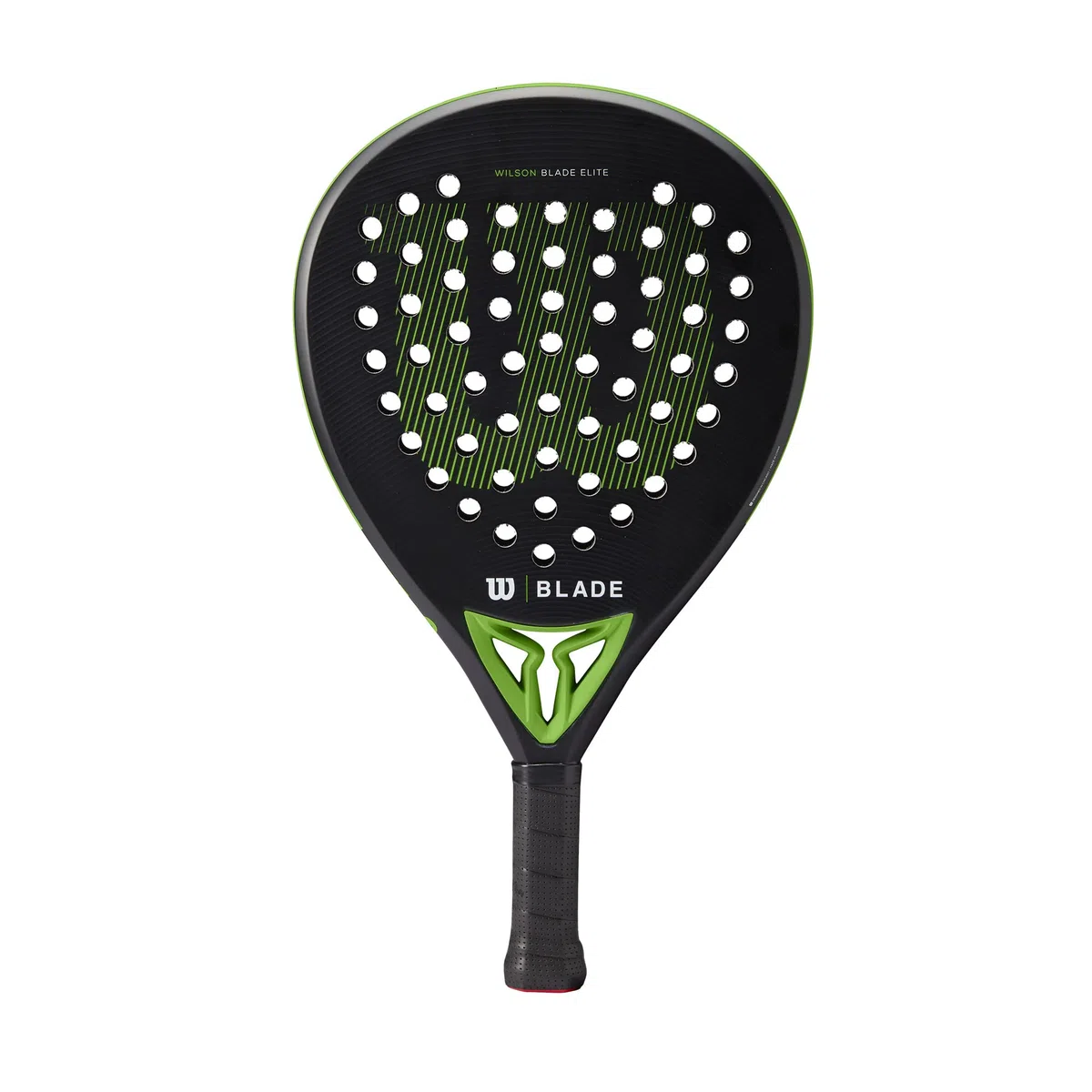 Wilson Pala de Pádel Blade Elite v2, Compuesto de Fibra de Vidrio y Carbono/EVA, 365 g, Tamaño de Cabeza 510 cm², Negro/Rojo/Verde neón