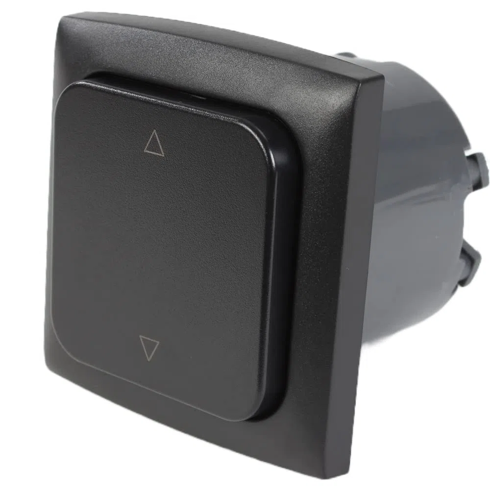 C-Line Presto Inprojal CBE - Interruptor de escalón de 12 V + marco + isodosis, para autocaravana, barco, color negro