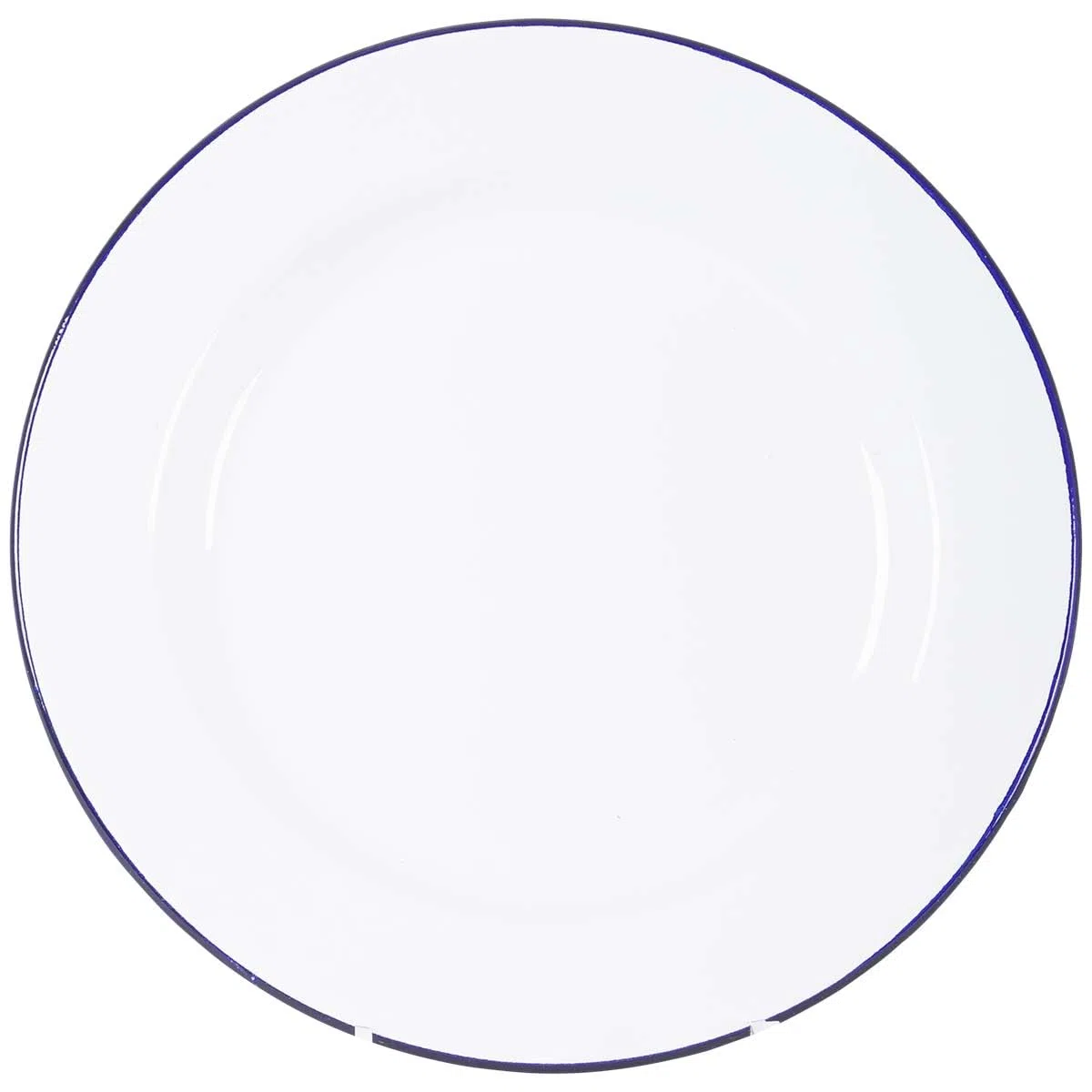 Bo-Camp - Vajilla - Esmalte - 6 Piezas - Blanco/Azul