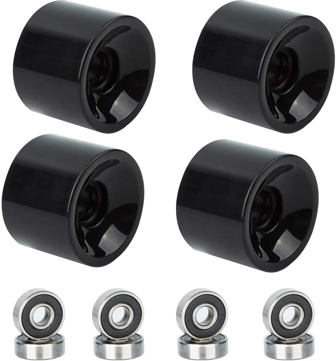 70mm Longboard Skateboard Wheels Dureza 78A Polyurethane Cruising Wheel Gratis ABEC-7 Rodamientos y espaciadores Set de 4