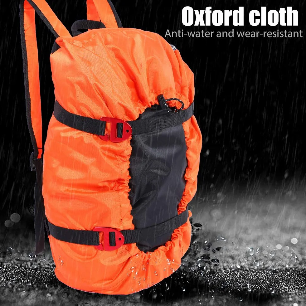 Bolsa para Escalada en Roca, Kit a Prueba de Agua para Cuerdas para Escalada Bolsa para montañismo Plegable Correa para el Hombro Mochila para Acampar al Aire Libr