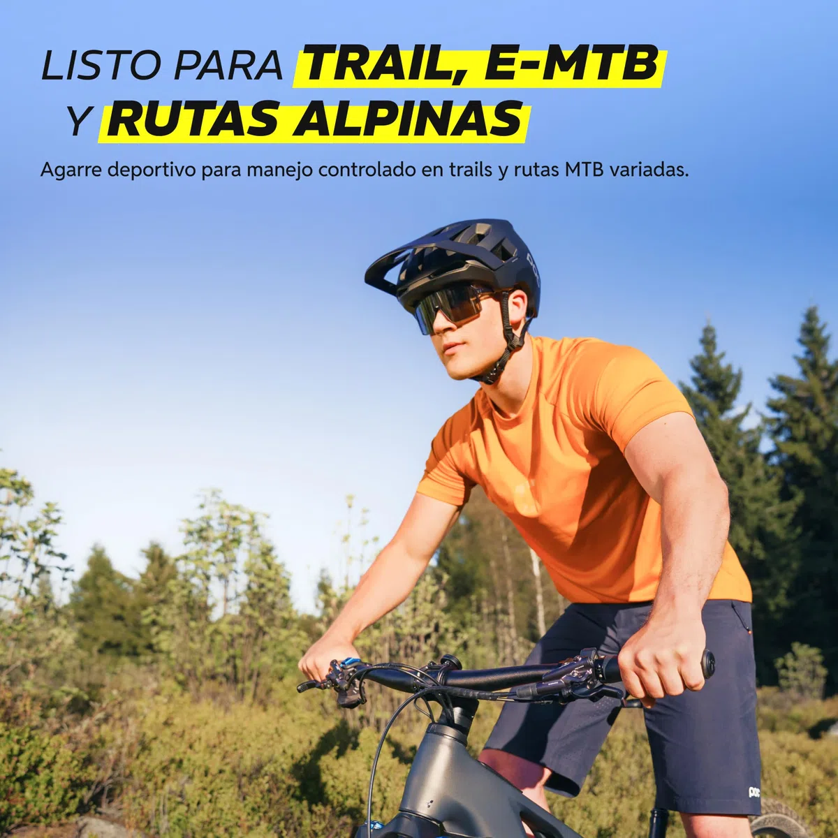 Alphatrail GoFree puños Bicicleta MTB para Bici & e-Bike, Grip Trail con amortiguación, puños MTB Lock-on 22,2 mm, 1 par, 120 g, puños para Bicicleta Trail & Tour