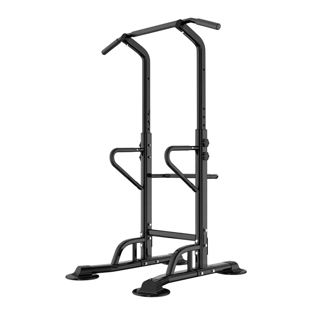 SogesHome Torre de Energía Power Tower Estación de Entrenamiento Silla Romana para Dips con Barra para dominadas Altura Ajustable Multifuncional,72 x 90 x 190-230 cm