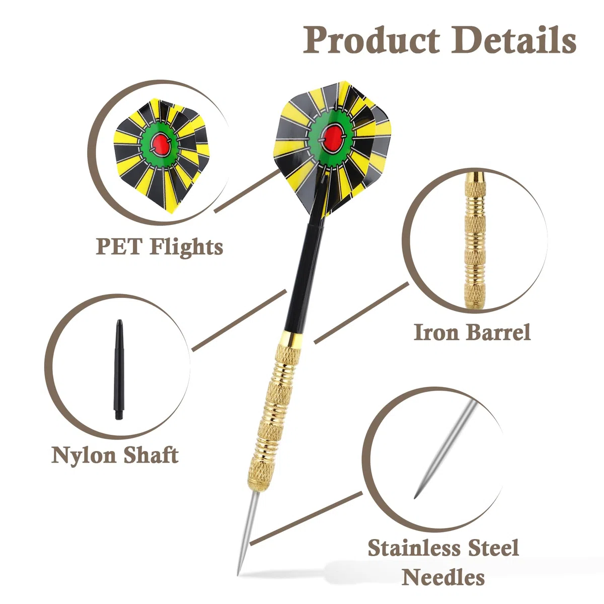 12 Piezas Dardos Profesionales Dardos Punta Acero Darts Juego De Dardos de Acero Plumas Dardos Dardos Acero Dardos Punta de Acero 14 Gramos para Juego de Dardos Diana Dardos