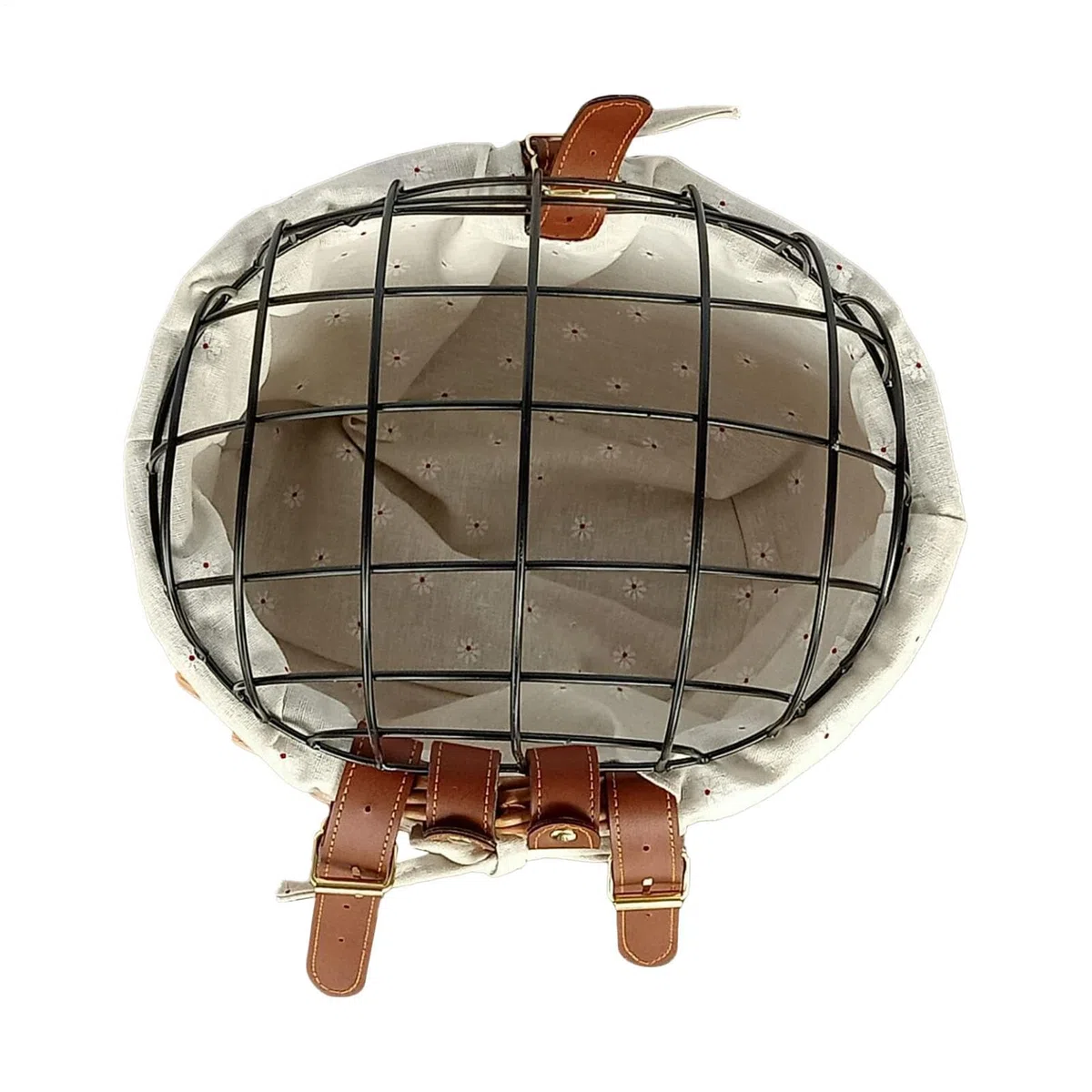 Cesta de Gato para Bicicleta - Transportín para Mascotas de Mimbre con Jaula de Alambre para Bicicleta | Portador de Perro de Multiusos Desmontable, Asiento de Perro de Cesta Tejida delanter