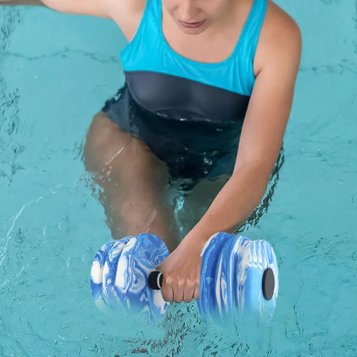 Campanas tontas, set de mancuernas,Equipo de ejercicio de la piscina para adultos | Equipo de Eva de espuma de 2 piezas flotante para natación para el ejercicio deportivo de fitness de natación