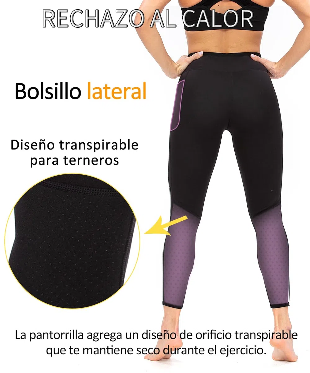 Pantalones Sauna para Mujer Pantalon de Neopreno Térmicos de Reductora High Waist Thigh Tummy Fat Burner Deporte Yoga Running Leggins Reductores Cintura Alta Mallas Fitness Gimnasio