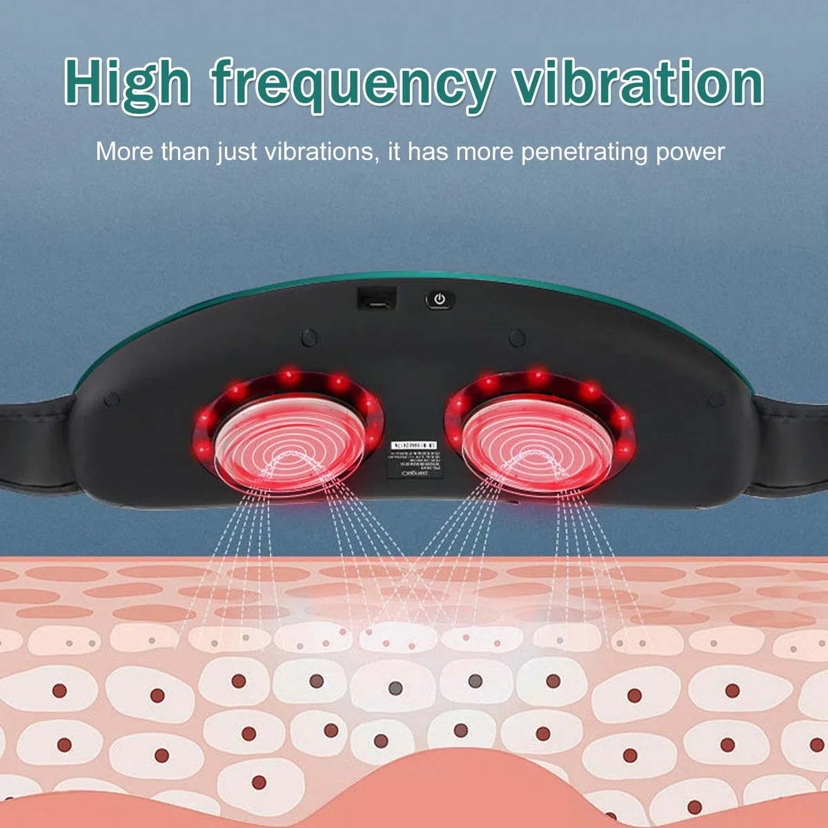 Yaasier Cinturón Masaje Vibratorio, Cinturón Masajeador Eléctrico para Aliviar el Dolor de Cintura, Masajeador Térmico para Adelgazar la Parte Inferior de la Espalda