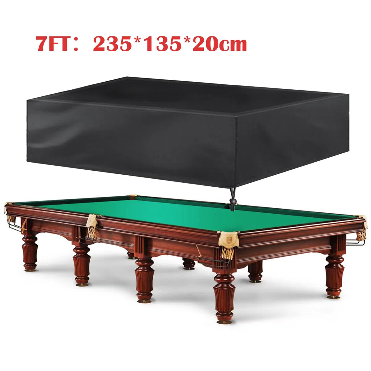 Funda de mesa de billar de 7 pies, cubierta impermeable a prueba de desgarros para mesa de billar, cubierta de tela Oxford, protección solar a prueba de polvo, protección contra la lluvia y el