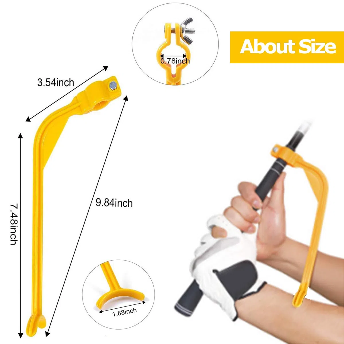 SOONHUA Entrenador de swing de golf, ayuda de entrenamiento de swing de golf, herramienta de entrenamiento de práctica recta, herramienta de entrenamiento de corrección de movimiento de postura,