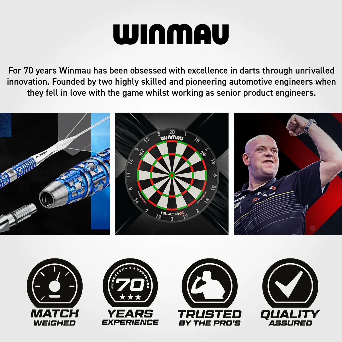 WINMAU Estuche de Dardos Urban-Pro Azul