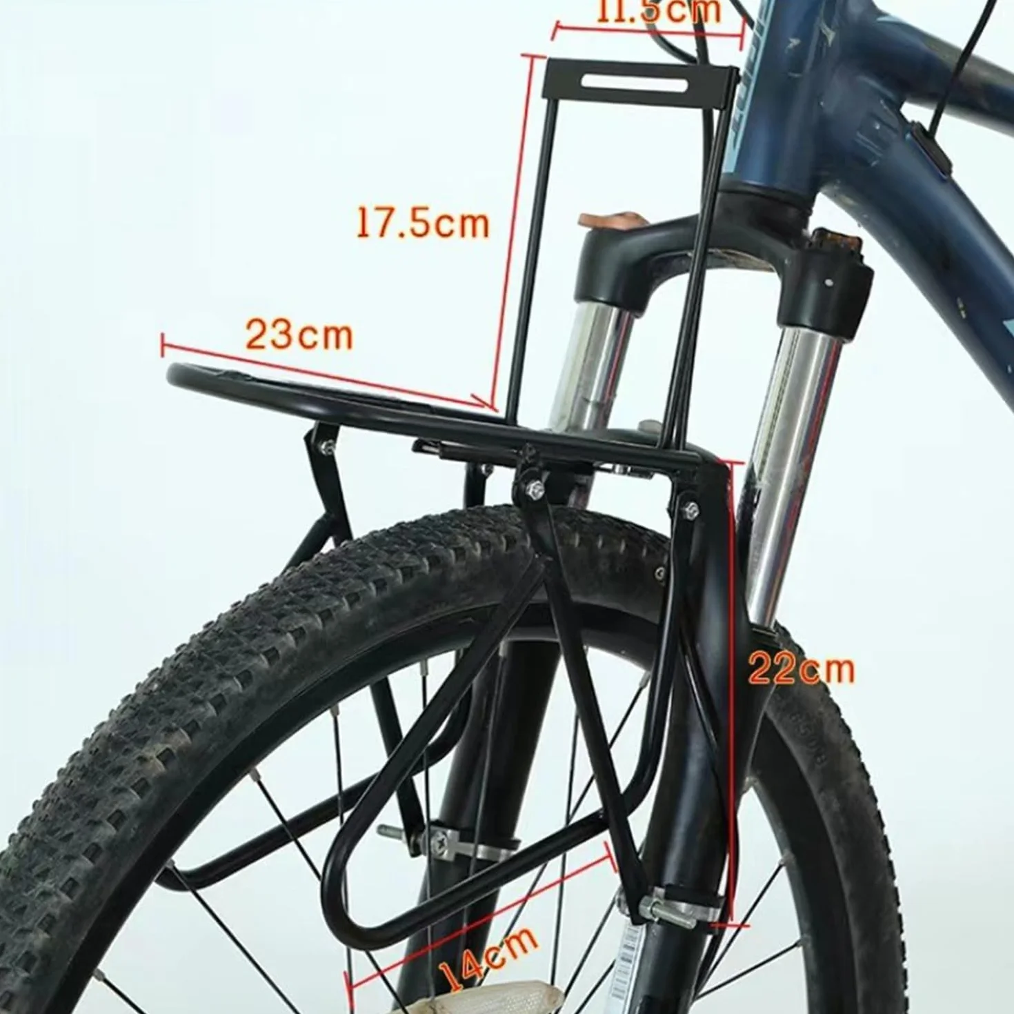 Portaequipajes Delantero para Bicicleta con Tuerca de Bloqueo portabicicletas de Carga de 20kg Estante para Equipaje Cesta para Bicicleta instalable para excursiones en Bicicleta y Acampada