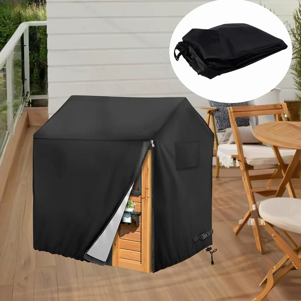 Lona Impermeable para Exteriores 210D, para Casita De Juegos, con Protección Solar (110 X 120 X 140 Cm)
