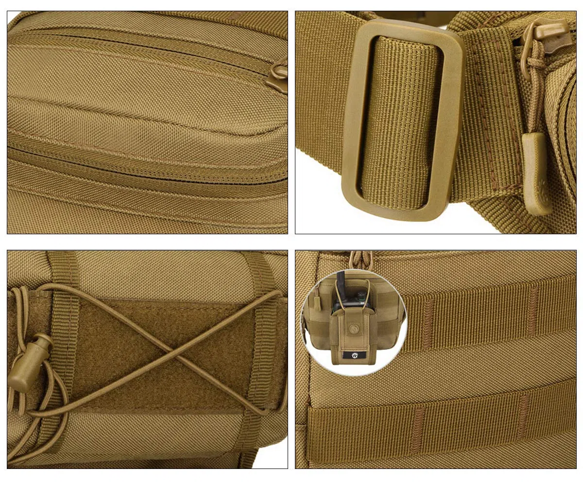 Exterior táctico Impermeable Pierna Bolsa Banana para Deporte Caminata Camping Militar Bolsa Molle cinturón Bolsa Moto para