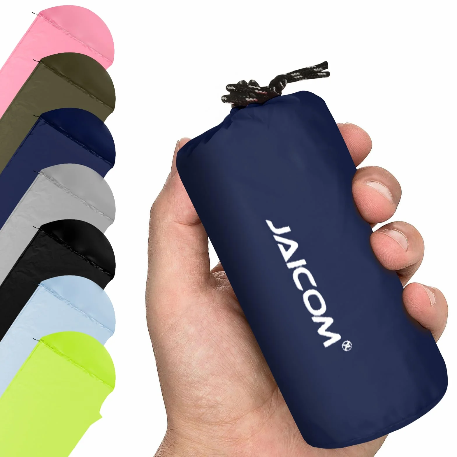 JAICOM Sábana Saco de Dormir Ultraligero, 150 g Saco Sabana, Material de Nylon, Suave y Cómodo, con Cremallera, Camping, Mochileros, Uso Hotelero