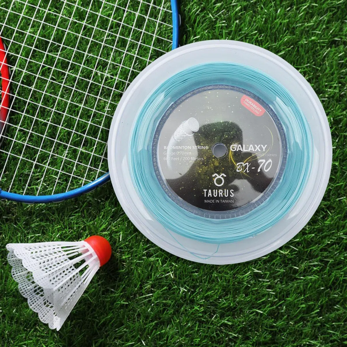 Gomice Cuerda para Bádminton - Hilo Largo para Raqueta De Bádminton De 200 Metros,200m Hilo Elástico para Entusiastas, Principiantes y Deportistas