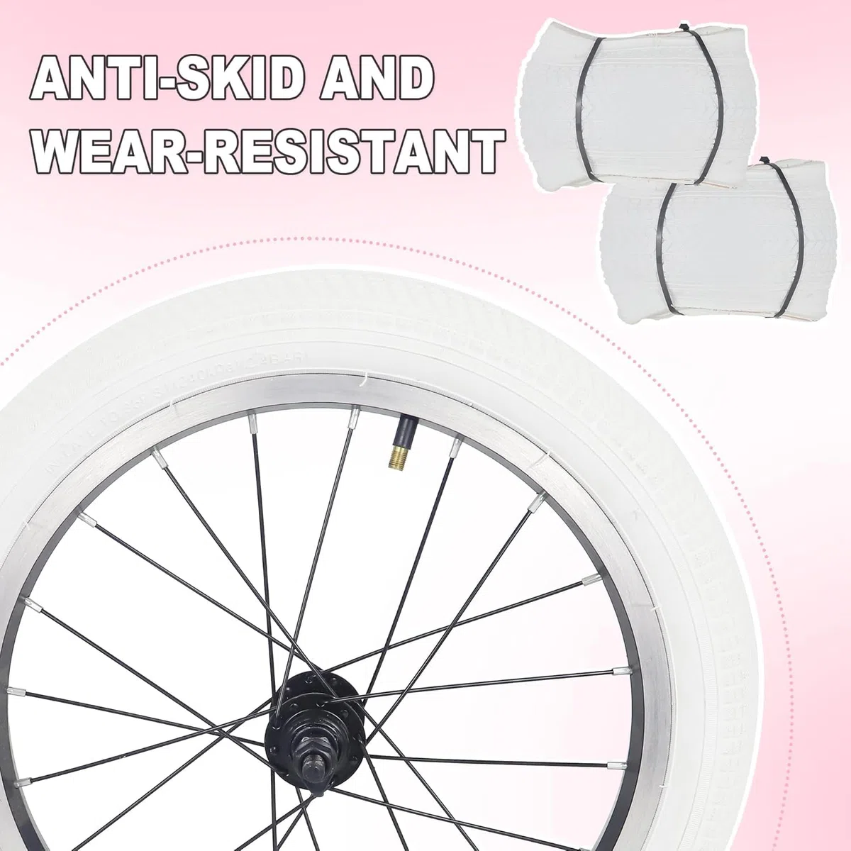 ZUKKA Juego de neumáticos plegables 16/20 pulgadas para bicicleta, abrigo y tubos, válvula AV48 mm
