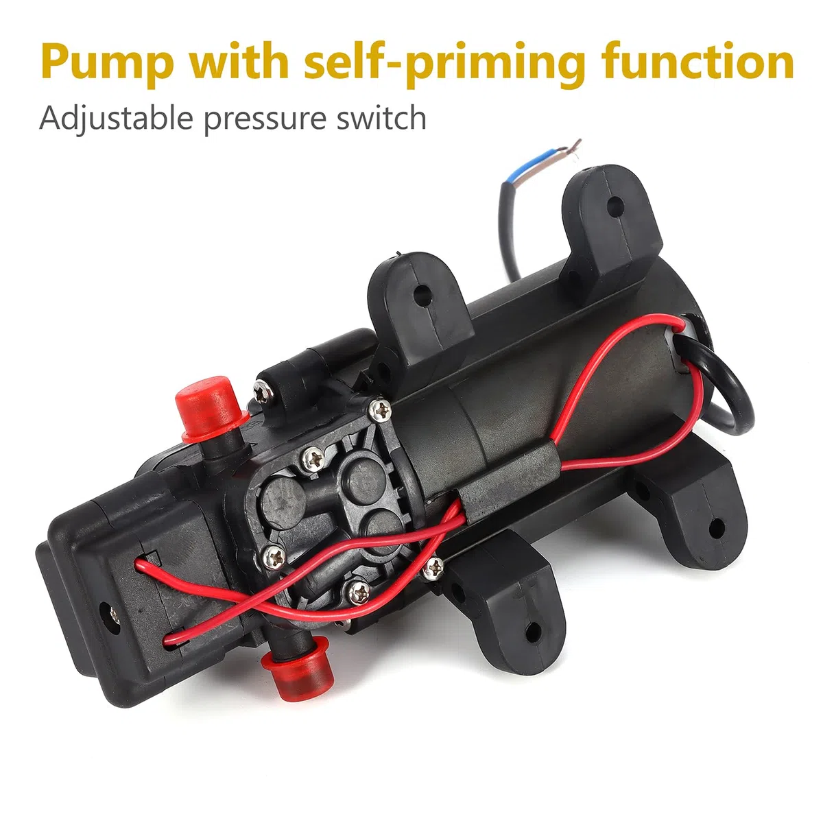Bomba de diafragma, bomba de agua de 30 W, 12 V, 4,3 L/PM, bomba de agua autocebante para barcos, caravanas, yates, jardín, campistas