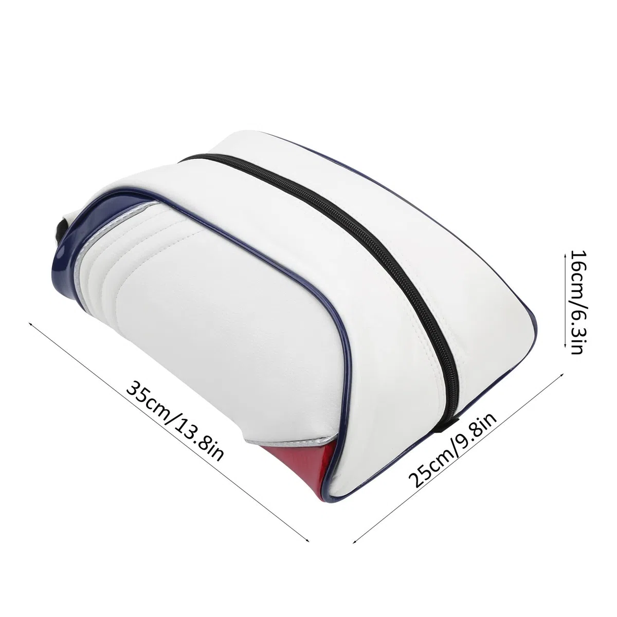 Alvinlite Bolsa de Cuero PU para Zapatos de Pelota de Golf, Bolsa Impermeable con Cremallera para Zapatos, Bolsa para Zapatos Deportivos, Bolsa de Almacenamiento para Zapatos de Pelota de Golf Bolsa