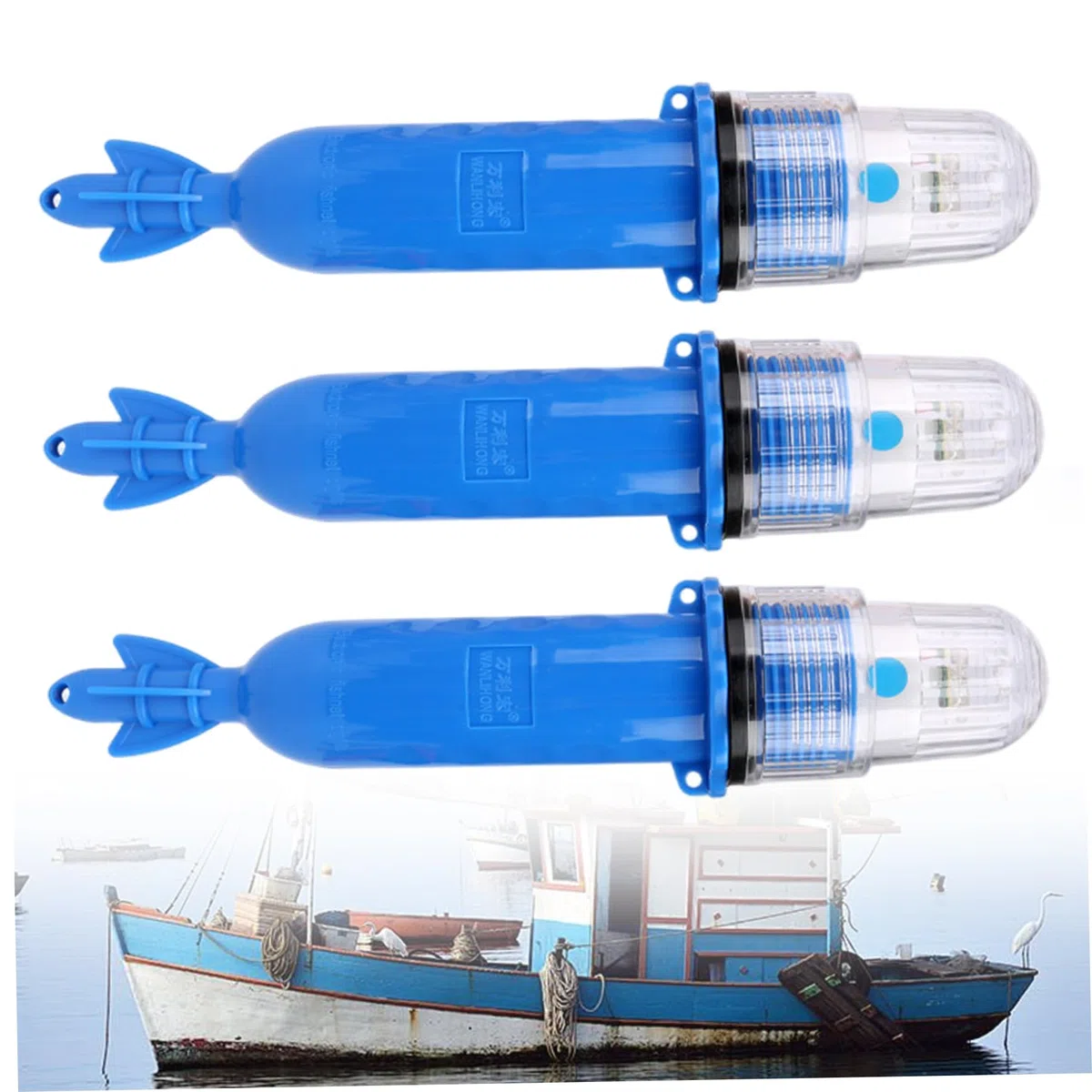 3 bengalas para Barcos, bengalas Marinas electrónicas aprobadas por la Guardia Costera, señales de Emergencia Impermeables para Redes de Pesca, Boyas y Barcos, flotadores de Piscina